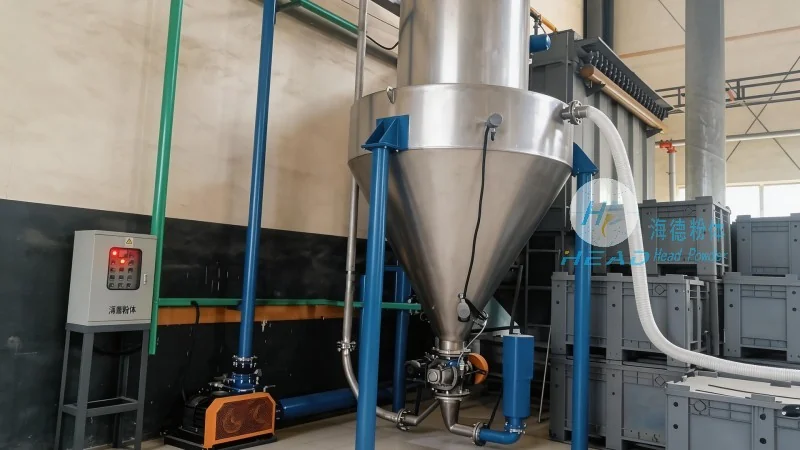 Solution de transport pneumatique de poudre de zinc