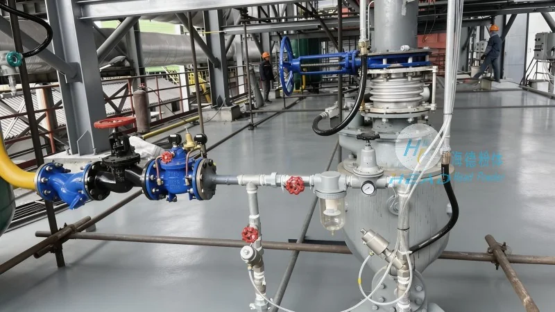 Solution de transport pneumatique de poudre de laitier d'acier