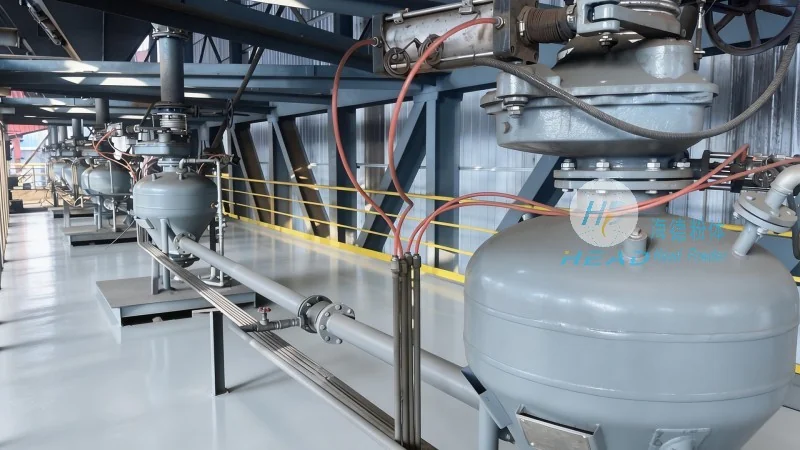 Solution de transport pneumatique de charge pour médias filtrants