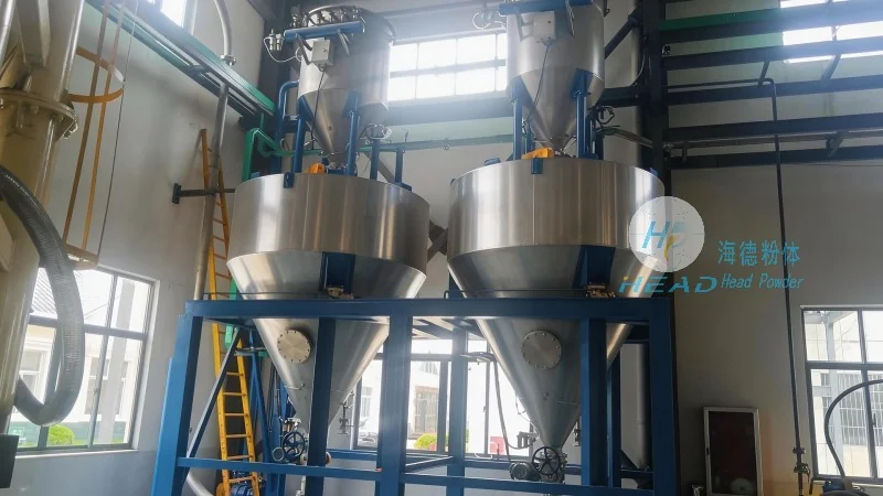 Solution de transport pneumatique de carbonate de calcium moulu