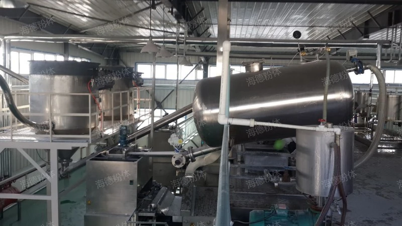 Magnesium sulfate pneumatic conveying