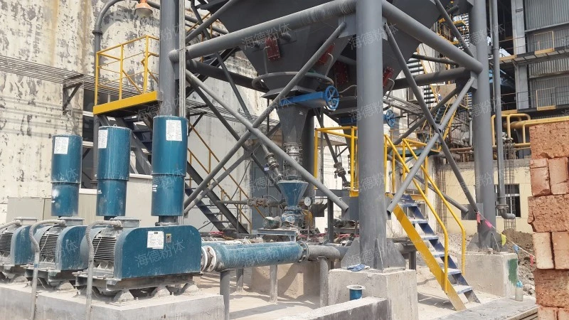 Dense phase bin pump transportation